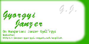 gyorgyi janzer business card